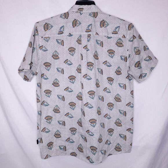 Patagonia Shirt Mens Large Floral Go To Sienna Clay Button Down Organic Cotton - Picture 5 of 11
